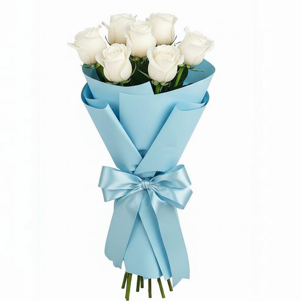 Букет 7 белых роз Проуд в Немане