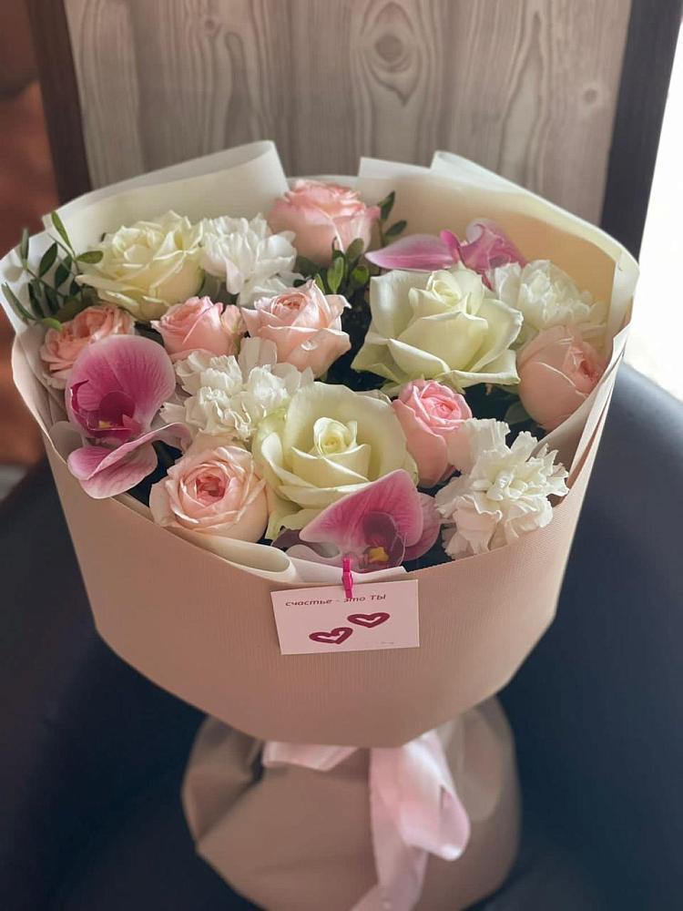 Букет цветов из: Орхидеи, Розы и Гвоздики в Немане