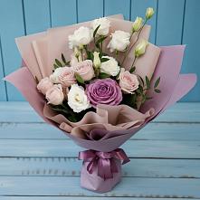 Букет цветов из:  Розы и Лизиантусы в Немане