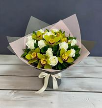 Букет цветов из:  Орхидеи и Розы в Немане