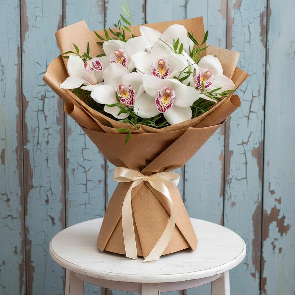 Букет цветов из: Орхидеи и Розы в Немане