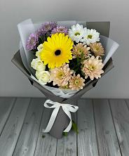 Букет цветов из:  Розы, Герберы и Хризантемы в Немане