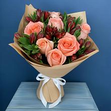Букет цветов из:  Розы и Альстромерии в Немане