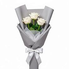 Букет 3 белые розы в Немане