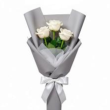 Букет 3 белые розы в Немане