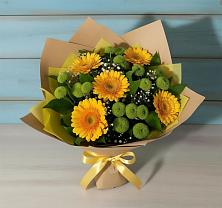 Букет цветов из:  Герберы и Хризантемы в Немане