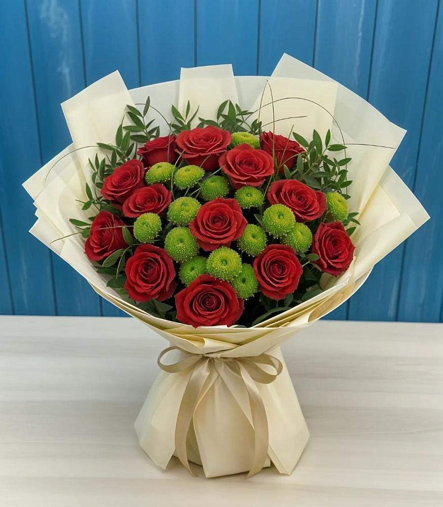 Букет цветов из: Розы и Хризантемы в Немане